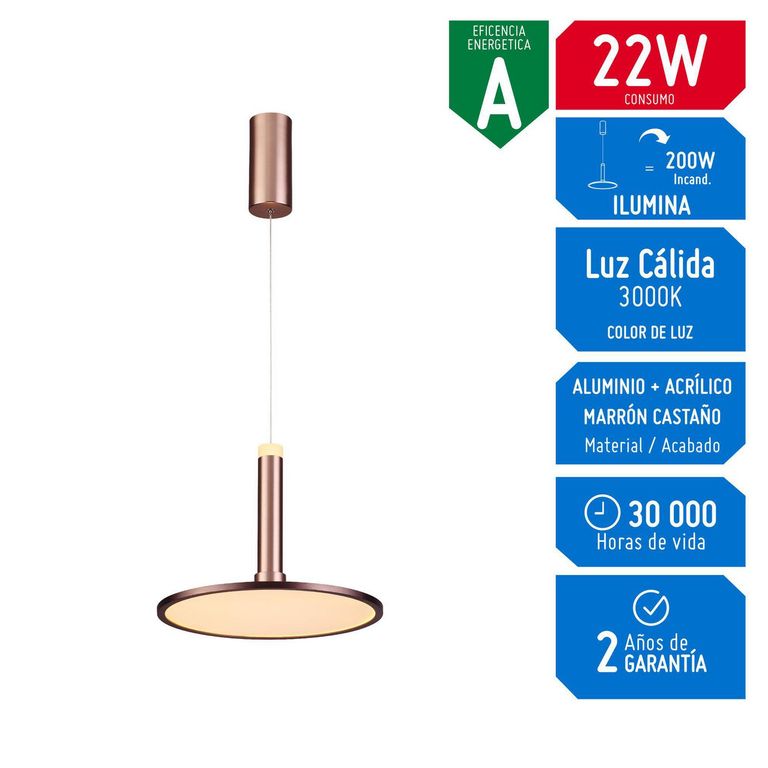 Lampara Colgante LED Hestia 22W