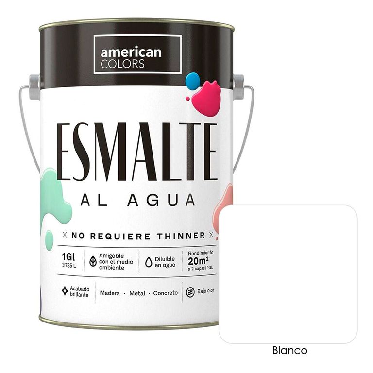 Pintura Esmalte al Agua Blanco 1GL