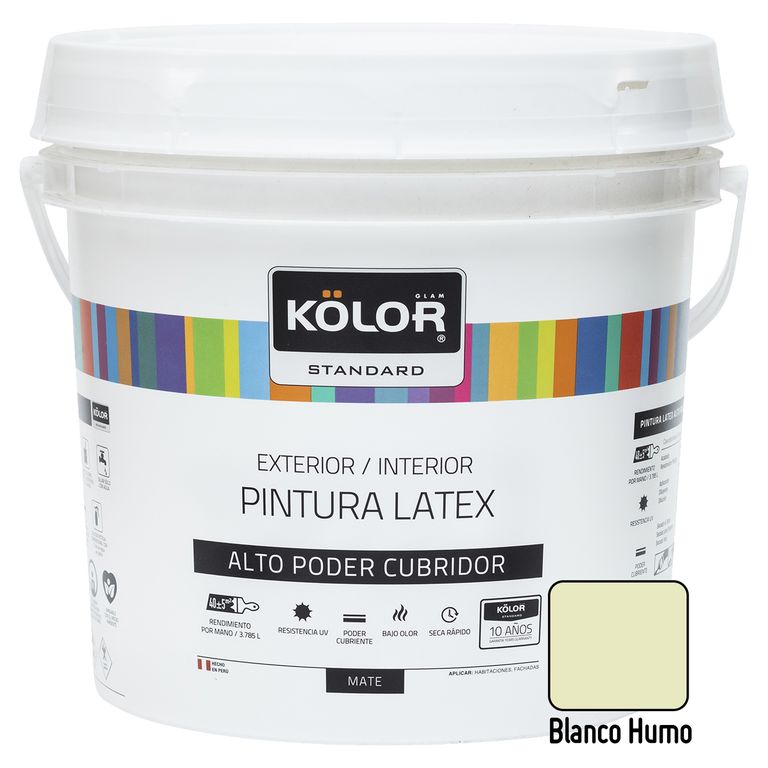 Pintura Latex Standar Blanco Humo 1GL