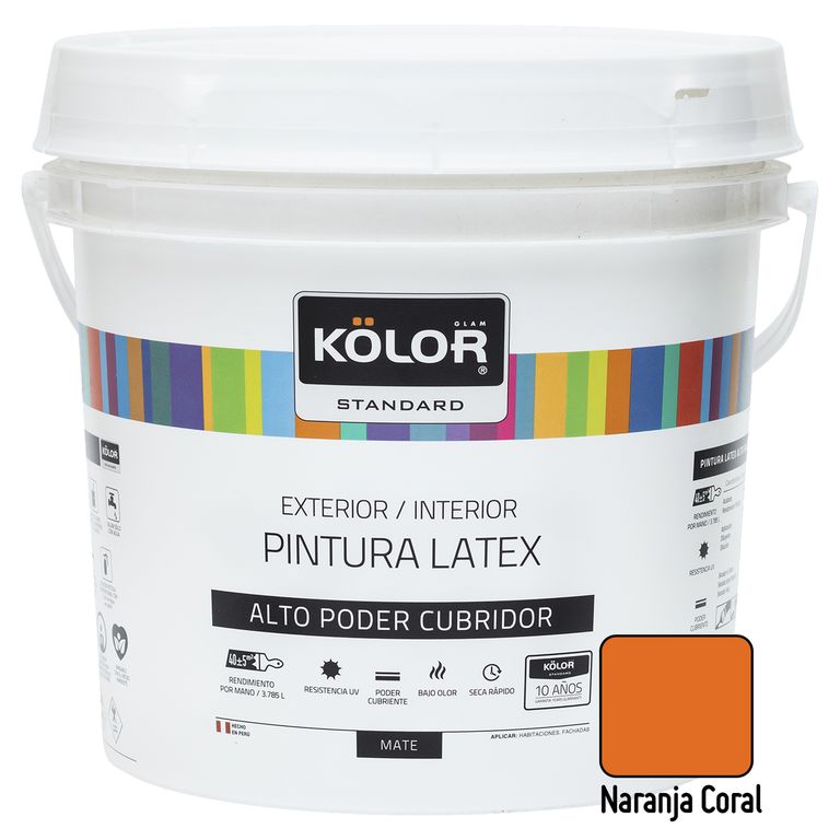 Pintura Latex Standar Naran Coral 1GL