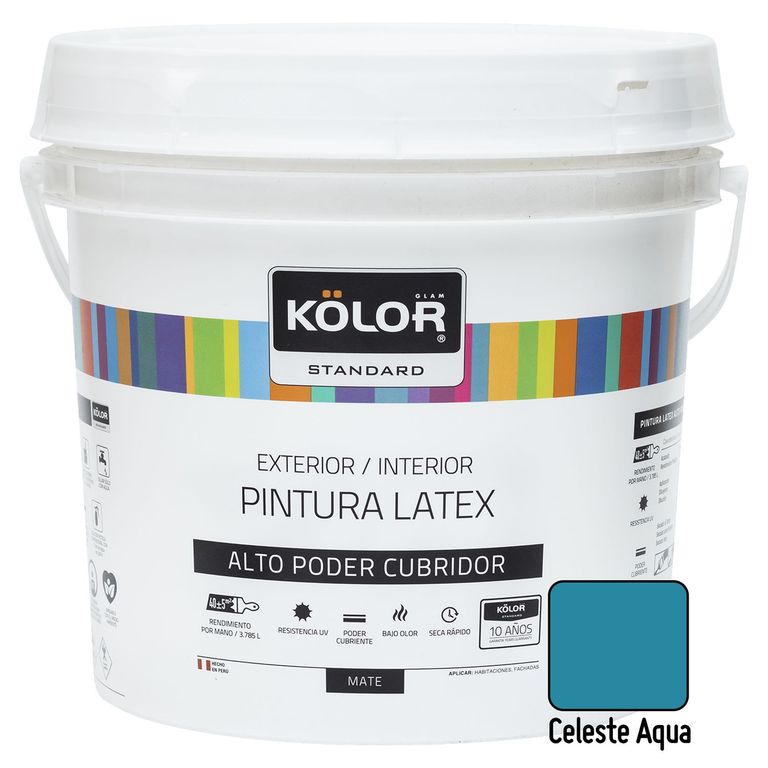 Pintura Latex Standar Celesteaqua 1GL
