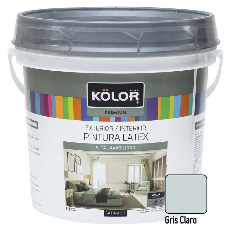 Pintura Premium Satinado Gris Claro 1GL