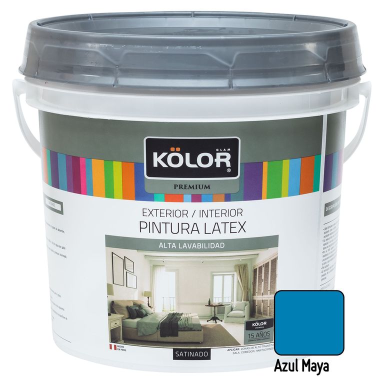 Pintura Premium Satinado Azul Maya 1GL