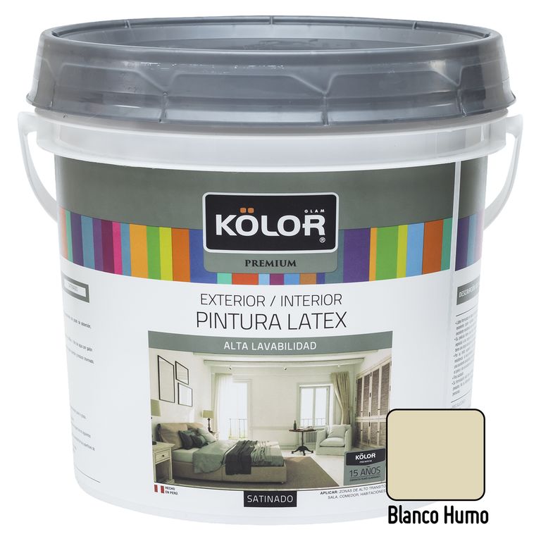 Pintura Premium Satinado Blanco Humo 1GL