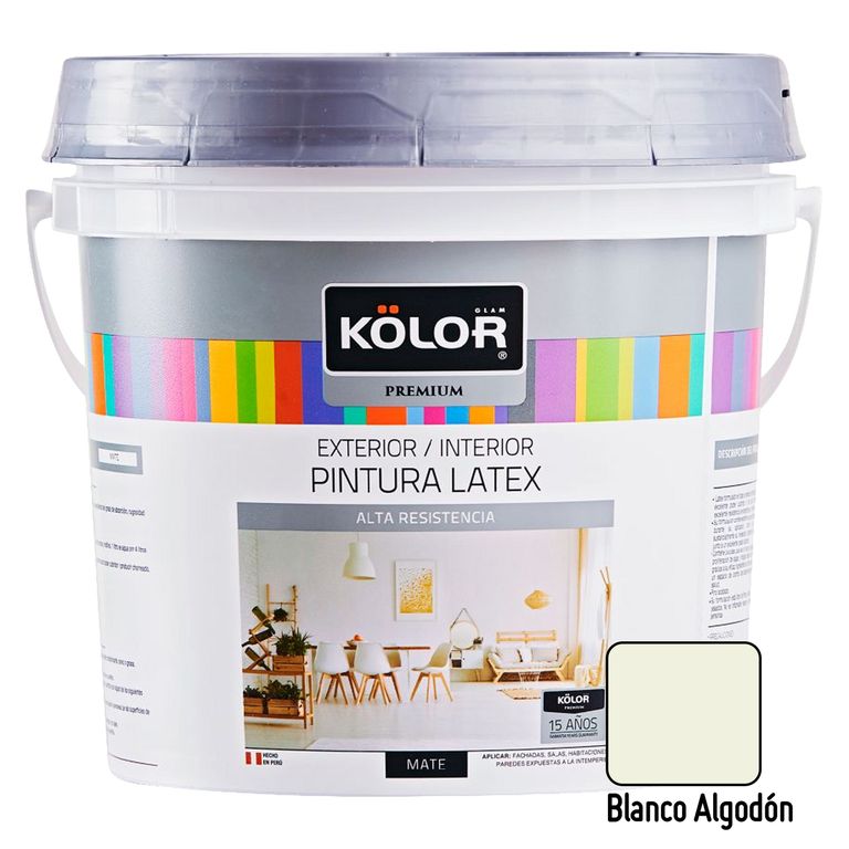 Pintura Premium Mate Blanco Algodón 1GL