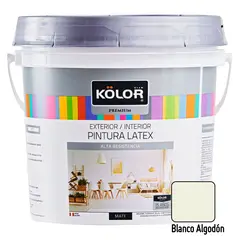 KOLOR - Pintura Premium Mate Blanco Algodón 1GL