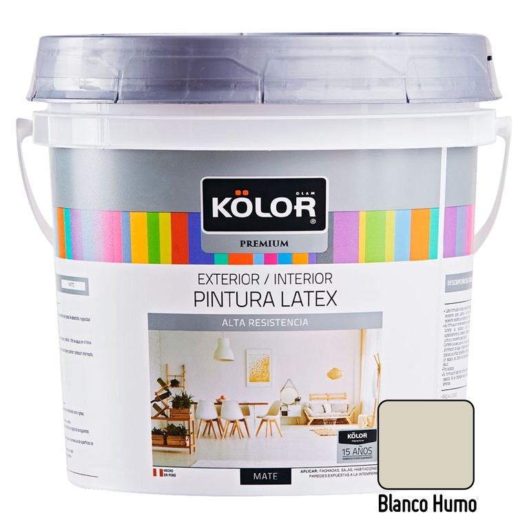 Pintura Premium Mate Blanco Humo 1GL