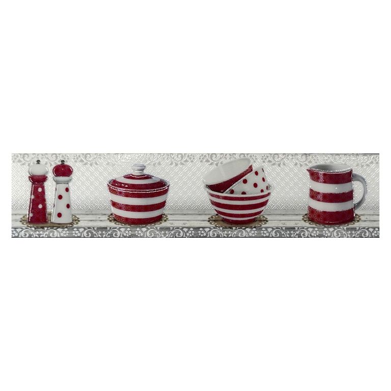 Lístelo Miria Blanco/Rojo 15x60cm