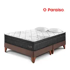 PARAISO - Cama Europea Pocket Star Queen + 2 Almohadas + Protector