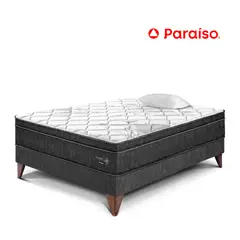 PARAISO - Cama Europea Pocket Star 1.5 Plazas + Almohada + Protector