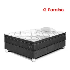PARAISO - Cama Pocket Star 1.5 Plazas + Almohada + Protector