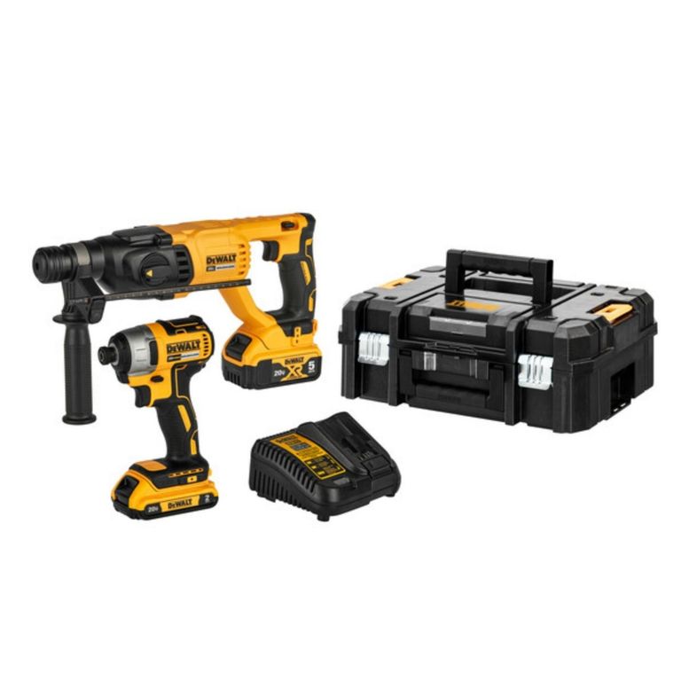 Rotomartillo Inalámbrico SDS Plus 20V BRUSHLESS + Atornillador de Impacto InalámbricoDewalt 1/4" 20V BRUSHLESS DCK260D1P1T
