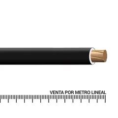 INDECO - Cable TW-80 Plus 450/750V 10 AWG Negro por Metro Lineal