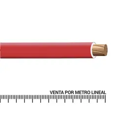 INDECO - Cable TW-80 Plus 12 AWG 450/750V Rojo por Metro Lineal