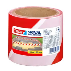 TESA - Cinta de Seguridad de Señalización No Adhesiva 80 mm x 100 m