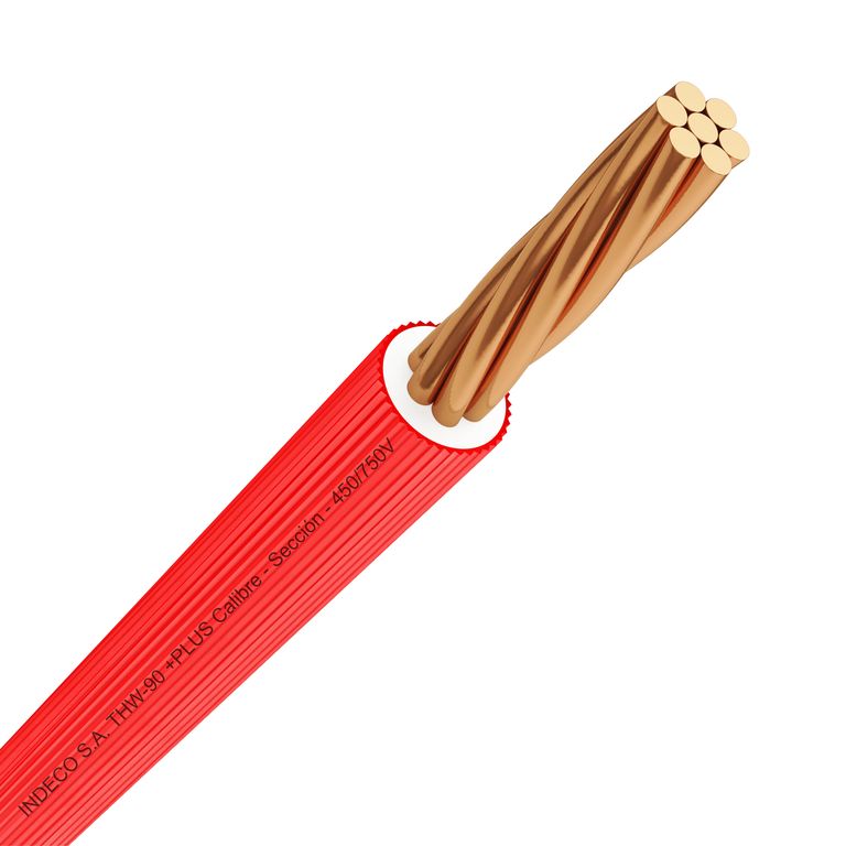 Cable THW-90 Plus 14 AWG 450/750V Rojo 100 Metros