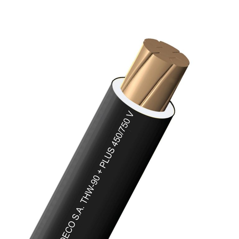 Cable THW-90 Plus 8 AWG 450/750V Negro 100 Metros