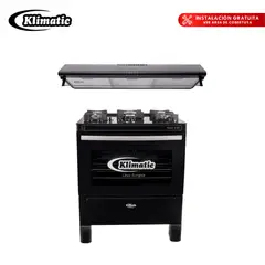 KLIMATIC - Combo Cocina A Gas 5 Hornillas Agile + Campana Extractora Lineal CK901NE