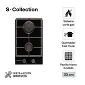 S-Collection 2 Hornillas Gas Encimera [3120Solco061]