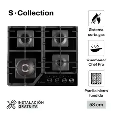 SCOLLECTION - Encimera Empotrable A Gas 4 Hornillas S-Collection 3120SOLCO066