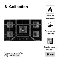 SCOLLECTION - Encimera Empotrable A Gas 5 Hornillas S-Collection 3120SOLCO067