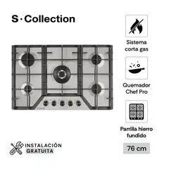 SCOLLECTION - Encimera Empotrable A Gas 5 Hornillas S-Collection 3120SOLCO064