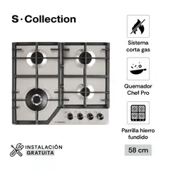 SCOLLECTION - Encimera Empotrable A Gas 4 Hornillas S-Collection 3120SOLCO063