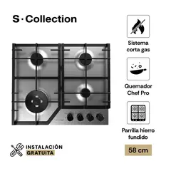 SCOLLECTION - Encimera Empotrable A Gas 4 Hornillas S-Collection 3120SOLCO063