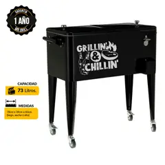 MR GRILL - Cooler Negro 73 L