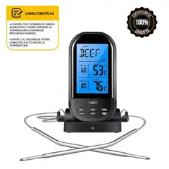 MR GRILL - Termómetro Inalámbrico Doble Sonda