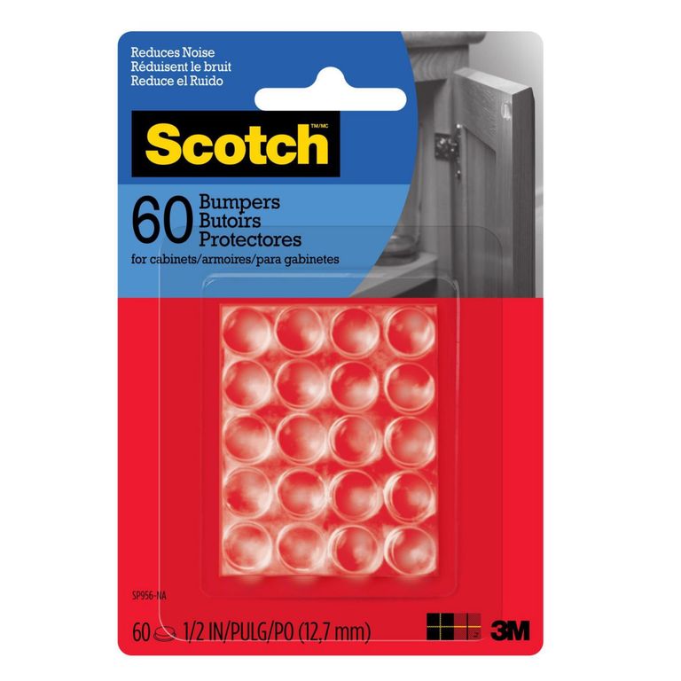 Topes de Goma Transparentes 1.2 cm. x 60 unid.