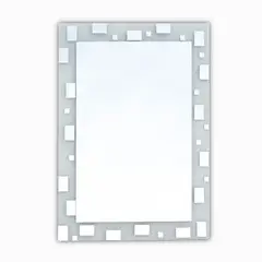 GENERICO - Espejo de Baño Decorativo con Diseño en Cuadros