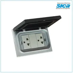 SICA - Tomacorriente hidrobox Doble P/T Hermético