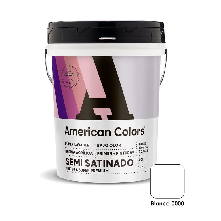 Pintura Látex Semi Satinado Blanco 4GL