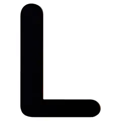 FIXSER - Letra L Metálica Negro