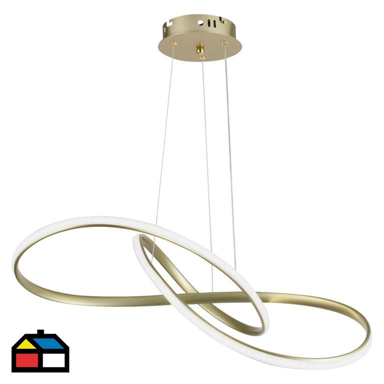 Lámpara Colgante de Techo LED Infinita Dorada