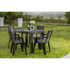 REYPLAST - Comedor 4 Personas Roble