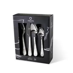 KRONS - Set Cubiertos 24 Piezas Smoke Marble