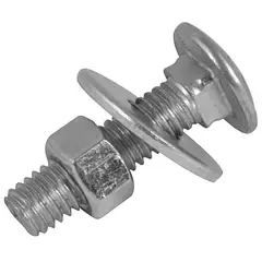 MAMUT - Perno Coche con Tuerca y Argolla Inoxidable 3/8x2 2 unid