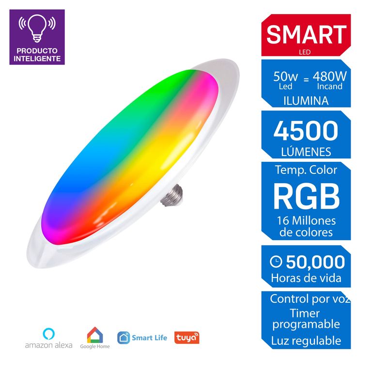 Foco UFO Smart Ozom 50W Luz Fría