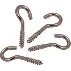 MAMUT - Cancamo Abierto Rosca Madera N5x60 Niquelado 4 unid.