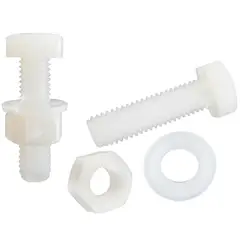 MAMUT - Perno Hexagonal de Nylon con Tuerca y Argolla M6x25 mm 2 unid