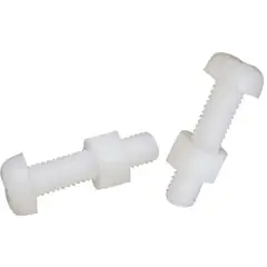 MAMUT - Perno Cabeza Pan Phillips de Nylon con Tuerca M3x12 mm 2 unid