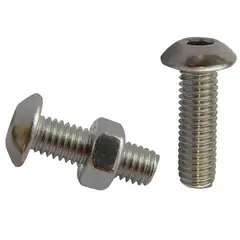 MAMUT - Perno Cabeza Botón M4x12 mm con Tuerca Inoxidablex2 unid