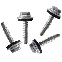 MAMUT - Tornillo Autoperforante Hexagonal con Argolla Neoprene 1/4x7 4 Unid