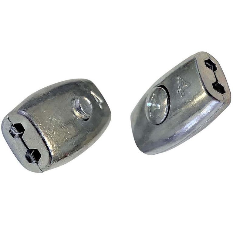 Abrazadera Oval para Unión de Cable 2 mm. 2 unid.