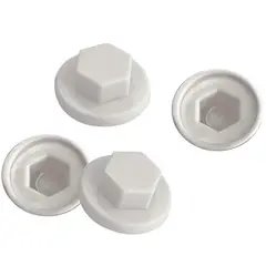 MAMUT - Gorro para Tornillo Hexagonal de HDPE 5/16 Blanco 4 unid.