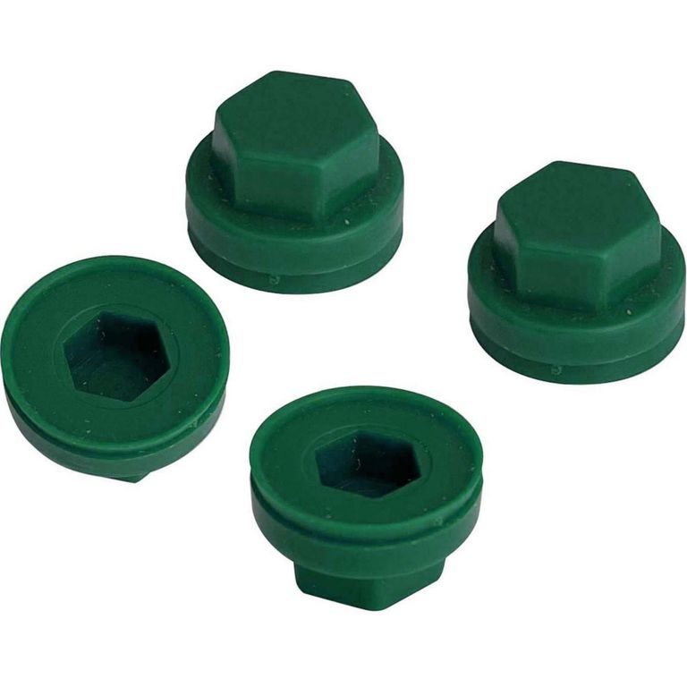 Gorro para Tornillo Hexagonal de HDPE 5/16 Verde 4 unid.