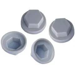 MAMUT - Gorro para Tornillo Hexagonal de HDPE 3/8 Gris 4 unid.