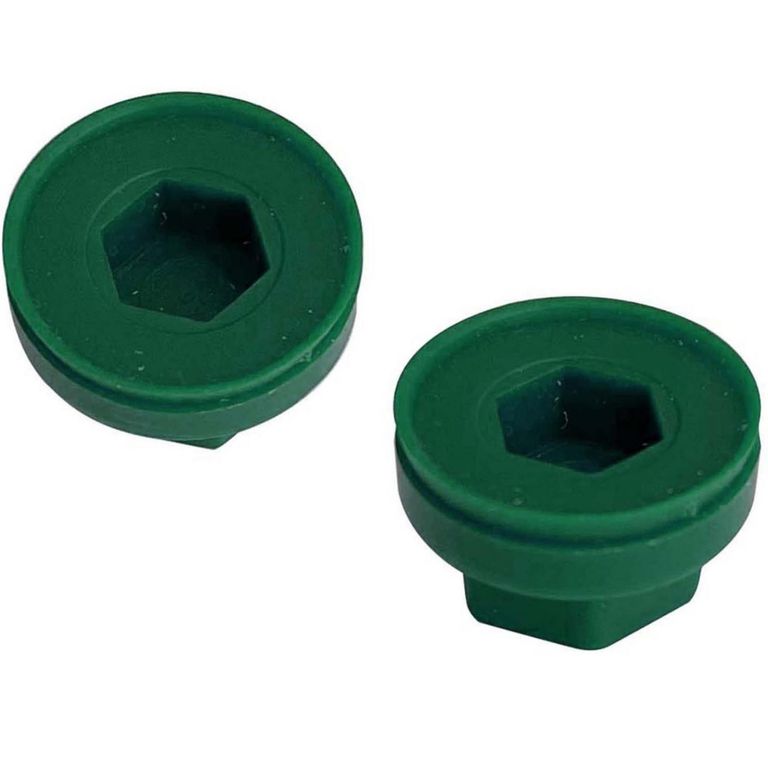Gorro para Tornillo Hexagonal de HDPE 3/8 Verde 4 unid.